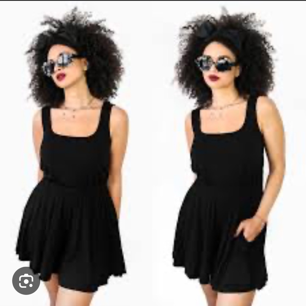 Foxblood Ashlee - Black Sleeveless  flowy Romper